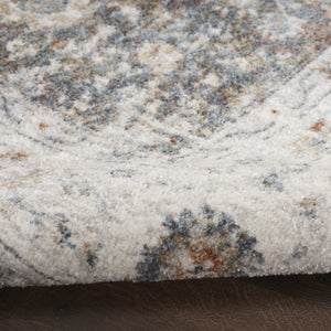 Homeroots 5' X 7' Silver Oriental Power Loom Washable Area Rug  Polyester 521784