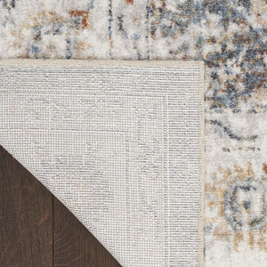 Homeroots 7' X 9' Silver Oriental Power Loom Washable Area Rug  Polyester 521786