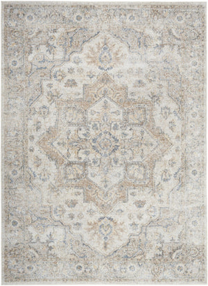 HomeRoots 9' Gray Oriental Power Loom Area Rug - Timeless Design for Elegant Spaces & Easy Maintenance 7' X 9' 521786