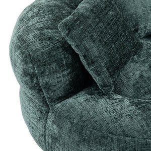 English Elm Lazy Sofa Oversized Ergonomic Bean Bag Lounger with High Wrap Back, Plush Chenille Foam Comfort for Living Room, Bedroom, Office Emerald W395P252054