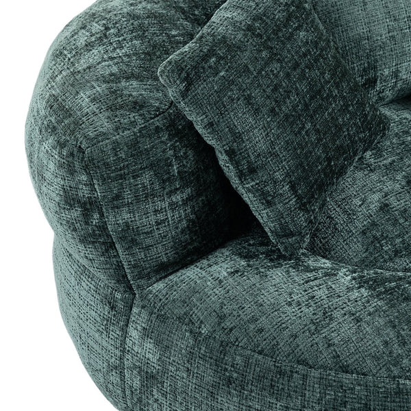 English Elm Lazy Sofa Oversized Ergonomic Bean Bag Lounger with High Wrap Back, Plush Chenille Foam Comfort for Living Room, Bedroom, Office Emerald W395P252054