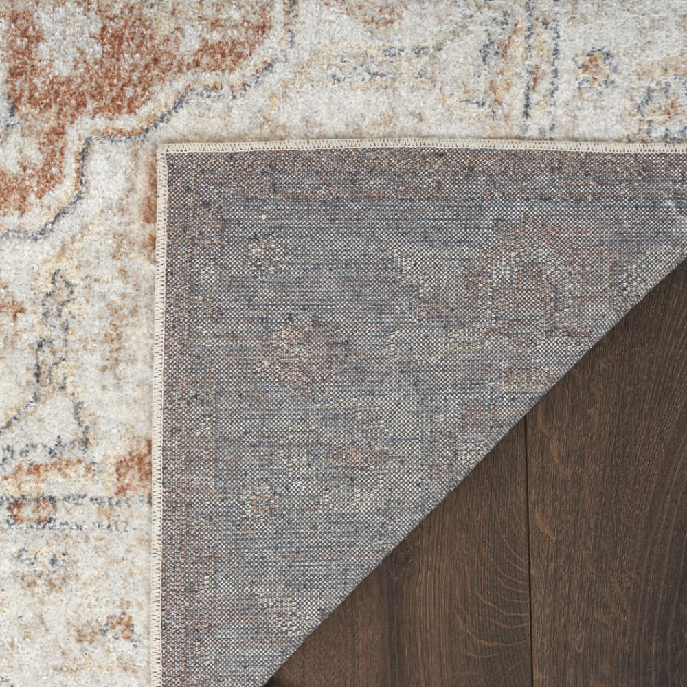 HomeRoots 7' Gold Oriental Power Loom Area Rug - Timeless Elegance, Easy-Care, and Perfect for Any Space 7' X 9' 521792