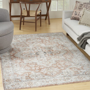 HomeRoots 7' Gold Oriental Power Loom Area Rug - Timeless Elegance, Easy-Care, and Perfect for Any Space 7' X 9' 521792