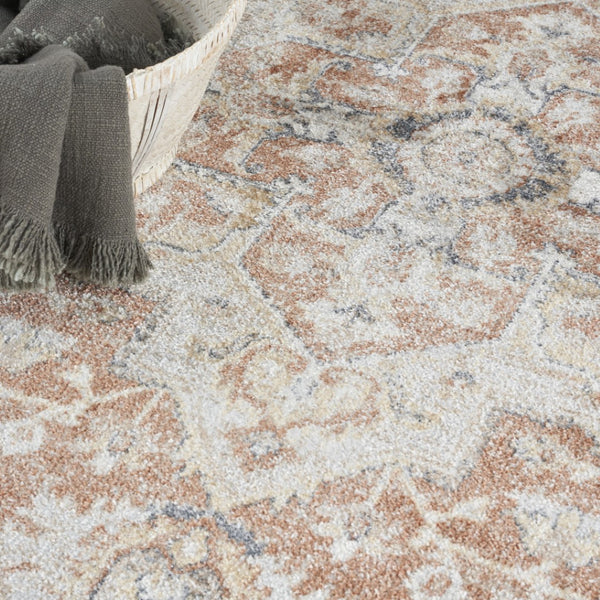 HomeRoots 7' Gold Oriental Power Loom Area Rug - Timeless Elegance, Easy-Care, and Perfect for Any Space 7' X 9' 521792