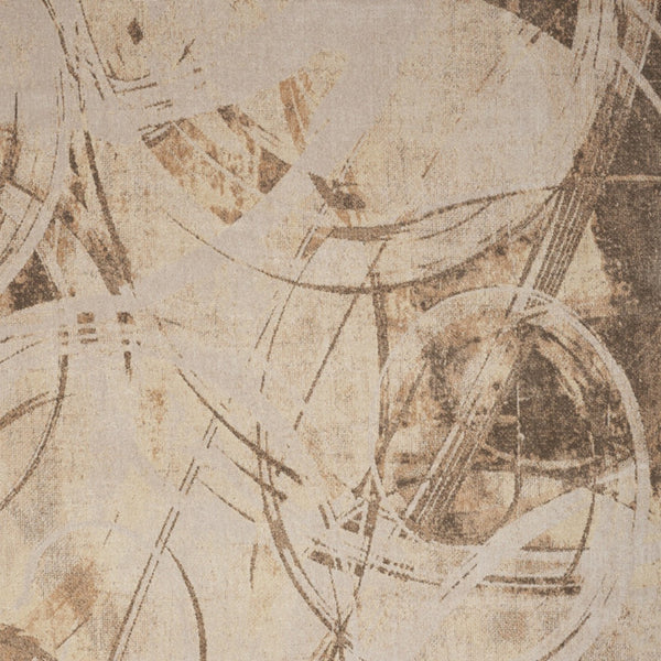 Homeroots 8' X 10' Gold Oriental Power Loom Washable Area Rug  Polyester 521794