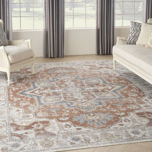 HomeRoots 7' Gold Oriental Power Loom Area Rug - Timeless Elegance, Easy-Care, and Perfect for Any Space 8' X 10' 521794