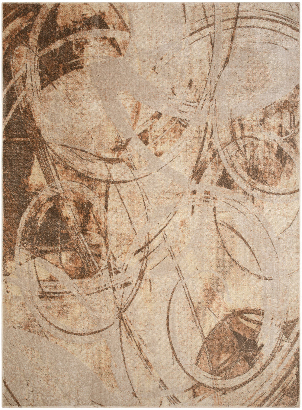 Homeroots 5' X 7' Gold Oriental Power Loom Washable Area Rug  Polyester 521795