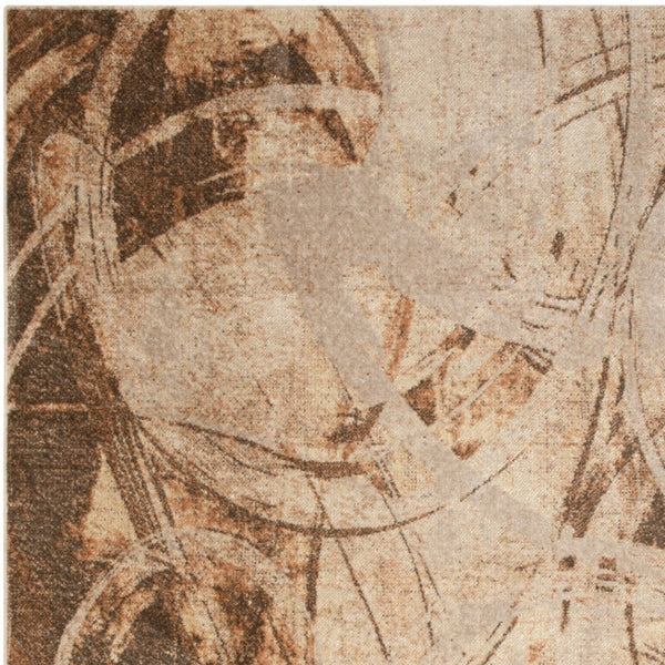 Homeroots 5' X 7' Gold Oriental Power Loom Washable Area Rug  Polyester 521795