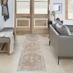 Homeroots 12' Gold And Ivory Oriental Washable Runner Rug | Durable, Stylish Accent For Any Space  Polyester 521797