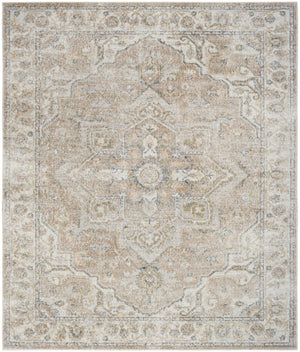 HomeRoots 8' Timeless Beige Oriental Power Loom Area Rug - Stylish, Durable, Washable for Any Room Decor 8' X 10' 521800