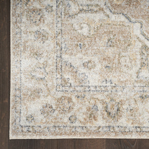 Homeroots 12' Beige Oriental Power Loom Washable Runner Rug - Elevate Your Space With Timeless Elegance  Polyester 521801