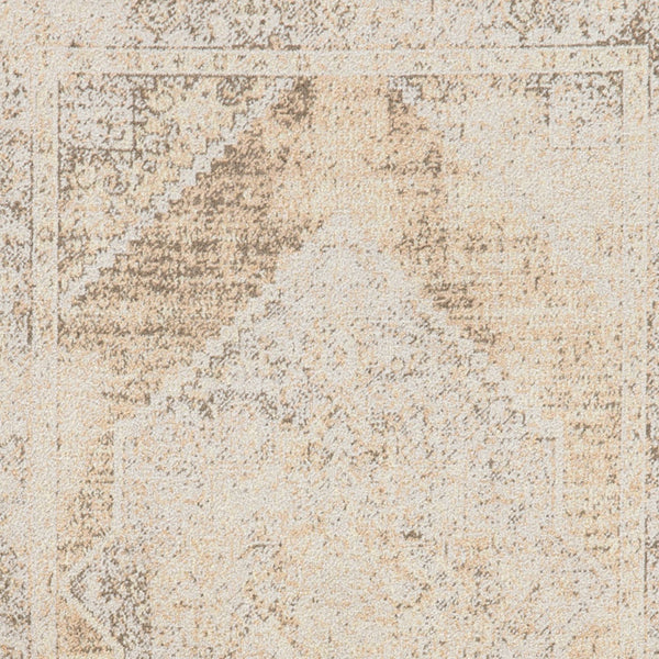 Homeroots 5' X 7' Beige Oriental Power Loom Washable Area Rug  Polyester 521806