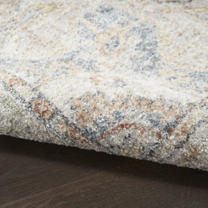 HomeRoots 7' Denim Blue Oriental Area Rug - Durable Power Loom Design, Washable for Easy Maintenance & Style 7' X 9' 521807