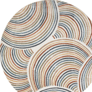 Homeroots 5' X 7' Denim Blue Oriental Power Loom Washable Area Rug  Polyester 521810