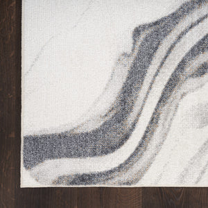 Homeroots 3' X 5' Gray Oriental Power Loom Washable Area Rug  Polyester 521816