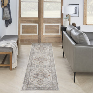 Homeroots 12' Gray Oriental Washable Runner Rug – Durable, Stylish, And Perfect For Hallways Or Laundry Rooms!  Polyester 521818