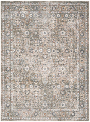 Homeroots 8' X 10' Gray Oriental Power Loom Washable Area Rug  Polyester 521819