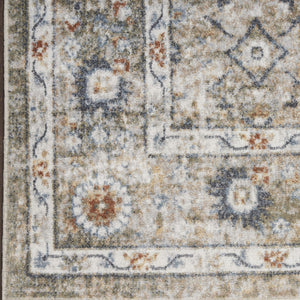 Homeroots 8' X 10' Gray Oriental Power Loom Washable Area Rug  Polyester 521819