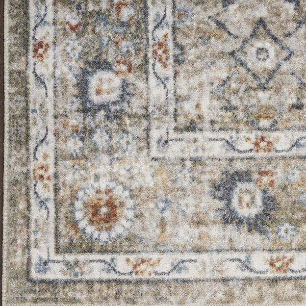 Homeroots 8' X 10' Gray Oriental Power Loom Washable Area Rug  Polyester 521819