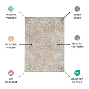 HomeRoots 9' Gray Oriental Power Loom Area Rug - Elegant Design for Cozy Living Spaces & Durability Guaranteed 8' X 10' 521819