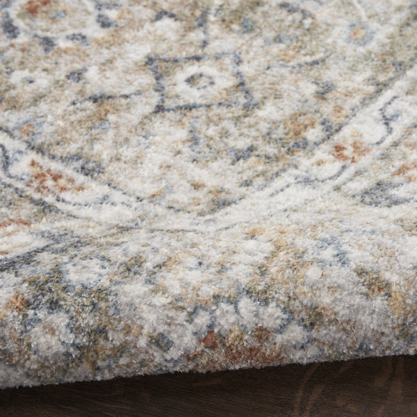 Homeroots 5' X 7' Gray Oriental Power Loom Washable Area Rug  Polyester 521821