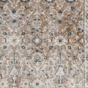 Homeroots 5' X 7' Gray Oriental Power Loom Washable Area Rug  Polyester 521821