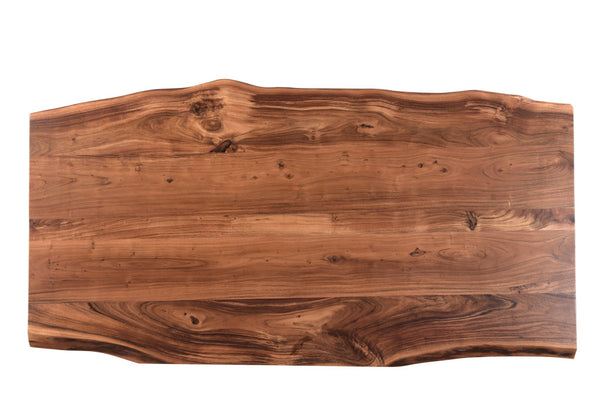 Homeroots 78" Brown And Black Solid Wood And Metal Dining Table   521824