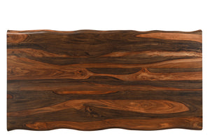 Homeroots 74" Dark Brown Solid Wood Dining Table   521832