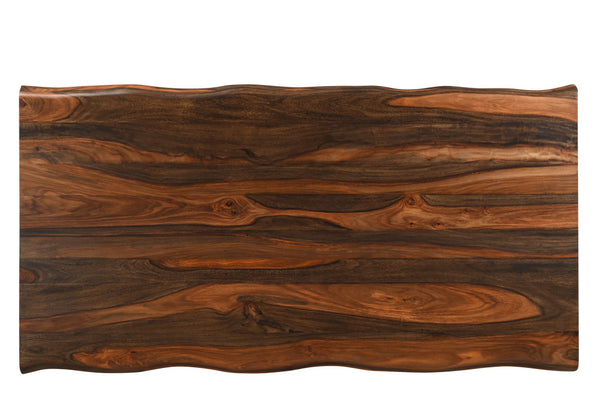 Homeroots 74" Dark Brown Solid Wood Dining Table   521832