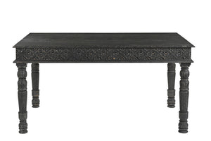 Homeroots 60" Black Solid Wood Dining Table   521836