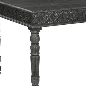 Homeroots 60" Black Solid Wood Dining Table   521836