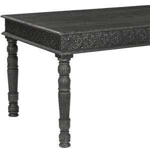 Homeroots 60" Black Solid Wood Dining Table   521836