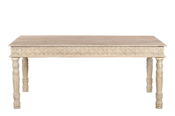 72 Inch Solid Wood Dining Table Spacious Rectangular Surface for Elegant Family Gatherings