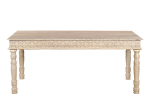 Homeroots 72" White Solid Wood Dining Table   521837