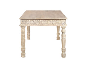 Homeroots 72" White Solid Wood Dining Table   521837