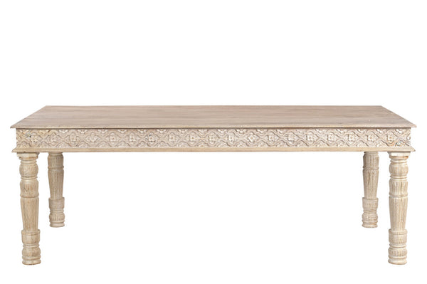 Homeroots 84" White Solid Wood Dining Table   521839