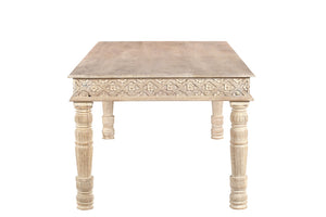 Homeroots 84" White Solid Wood Dining Table   521839