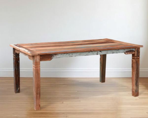 Homeroots 72" Brown Solid Wood Dining Table   521841