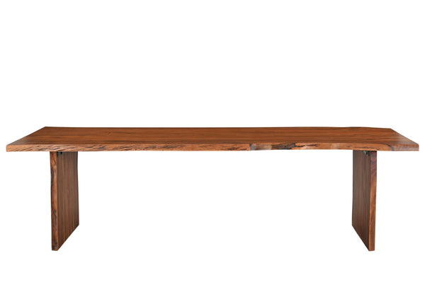 Homeroots 72" Brown Solid Wood Double Pedestal Base Dining Table   521851