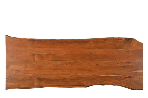 Homeroots 72" Brown Solid Wood Double Pedestal Base Dining Table   521851