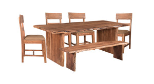 Homeroots 84" Brown Solid Wood Dining Table   521852