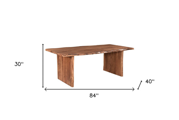Homeroots 84" Brown Solid Wood Dining Table   521852