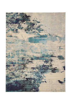 HomeRoots 9' Ivory Abstract Power Loom Area Rug - Modern Durable Design for Living Rooms & Bedrooms 9' X 12' 521888