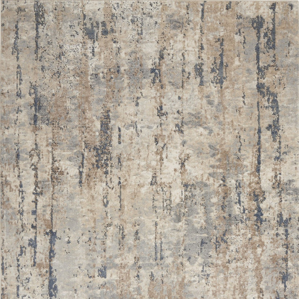 Homeroots 6' X 9' Beige Abstract Power Loom Area Rug  Polypropylene 521908