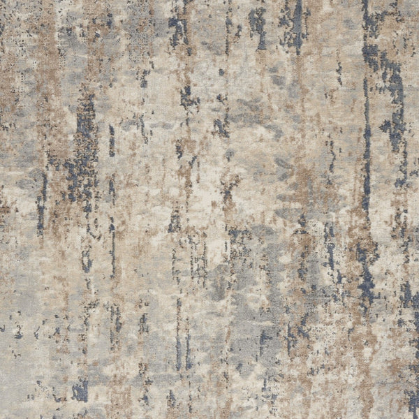 Homeroots 6' X 9' Beige Abstract Power Loom Area Rug  Polypropylene 521908