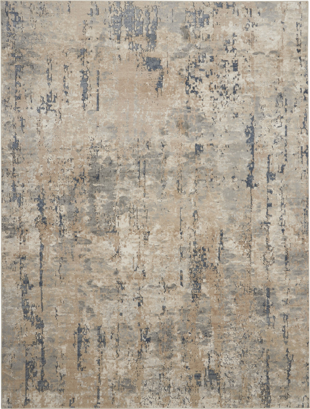 Homeroots 7' X 10' Beige Abstract Power Loom Area Rug  Polypropylene 521909