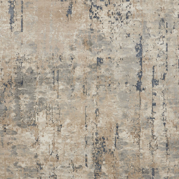 Homeroots 7' X 10' Beige Abstract Power Loom Area Rug  Polypropylene 521909