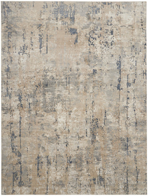 Homeroots 7' X 10' Beige Abstract Power Loom Area Rug  Polypropylene 521910