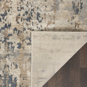 Homeroots 10' Beige And Ivory Abstract Power Loom Runner Rug  Polypropylene,Polyester 521911