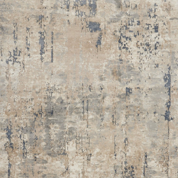 HomeRoots 9' Abstract Beige Power Loom Area Rug - Contemporary Style, Soft Fiber, Durable Design for Any Room 8' X 10' 521912